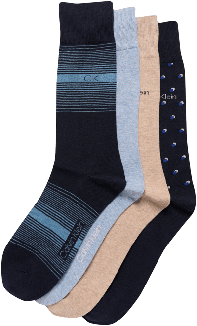 Calvin Klein Men s Crew Length Dress Socks Assorted Patterns Pack of 4 Macy s