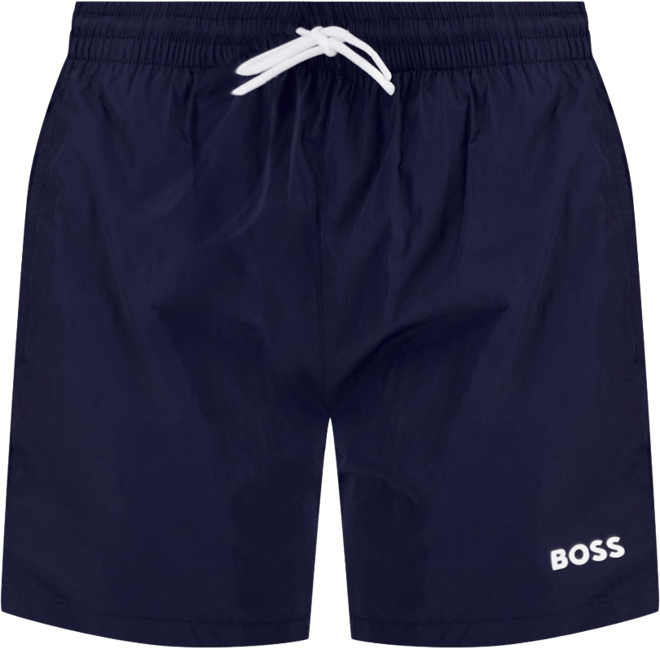 Boss by  Men's Lee Drawstring 5.3" Swim Trunks, Created for Macy's