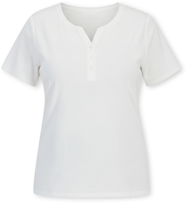 Plus Size Short-Sleeve Henley Top, Exclusively at Macy's