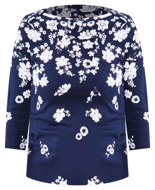売れ筋商品|||スタイルアンドコー カットソー トップス レディース Petite Raining Flower Pima Cotton Top, Created for Macy's Raining Industrial Blue Style & Co Petite Raining Flower Pima Cotton Top, Created