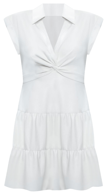 Alice+Olivia■Twist Front Cap Sleeve Dress■ドレス Alice and Olivia Mila Faux Leather Twist Front Cap Sleeve