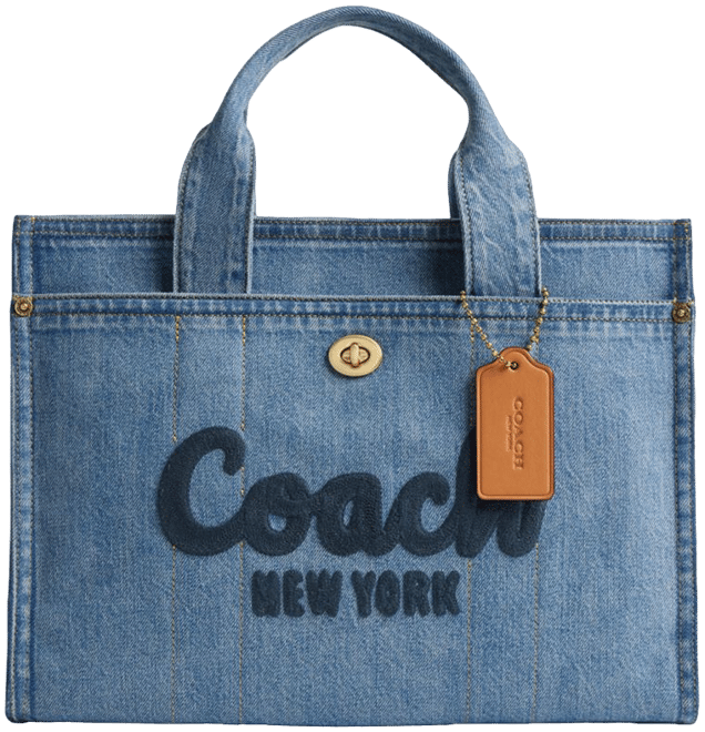 数量は多 COACH Cargo Denim Tote | Bloomingdale's バッグ