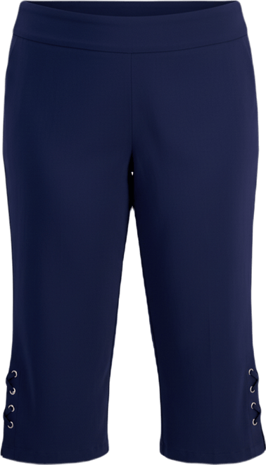 Plus Size Side Lace-Up Capri Pants, Created for Macy's