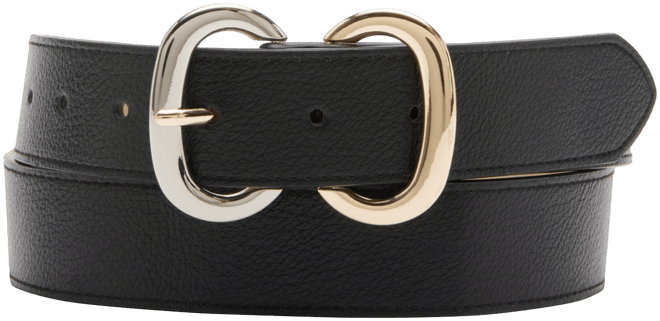 Women's Two-Tone Double Buckle Belt