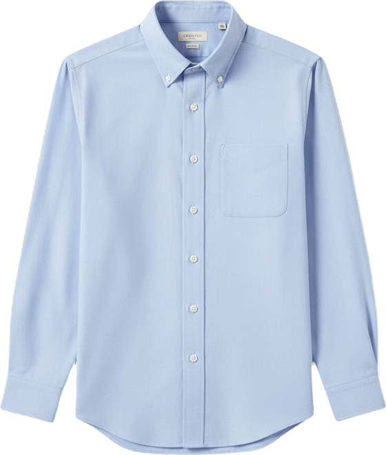 Men's Long Sleeve Solid Oxford Dress Shirt