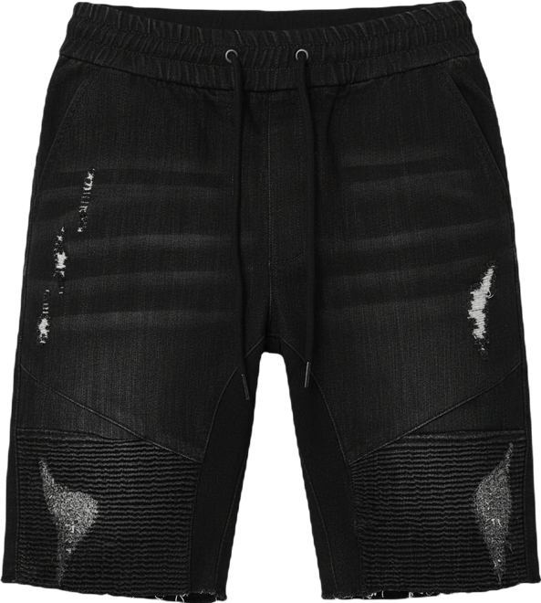Men's United Distressed Biker Shorts