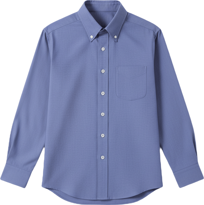 Men's Long Sleeve Solid Oxford Dress Shirt