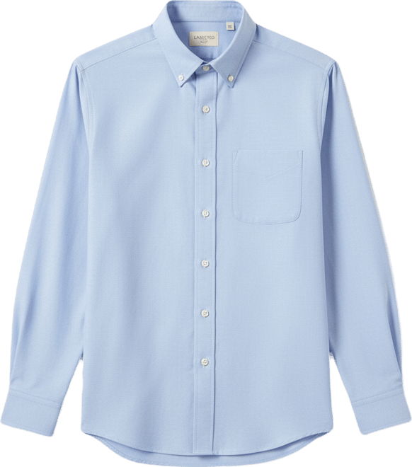 Men's Long Sleeve Solid Oxford Dress Shirt
