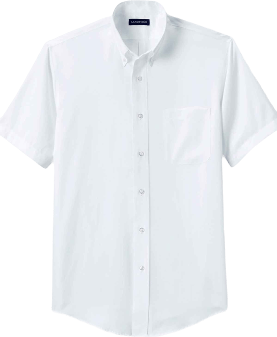 Men's Short Sleeve No Iron Pinpoint Dress Shirt