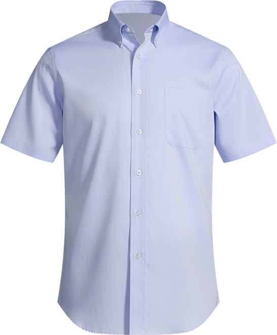 Men's Short Sleeve No Iron Pinpoint Dress Shirt