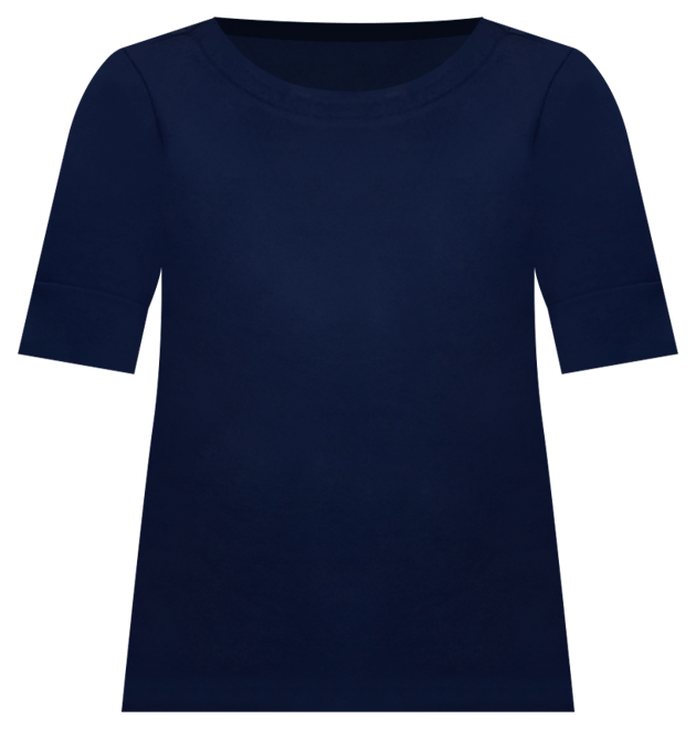 Petite Cotton Elbow-Sleeve Boat-Neck Top, Exclusively at Macy's