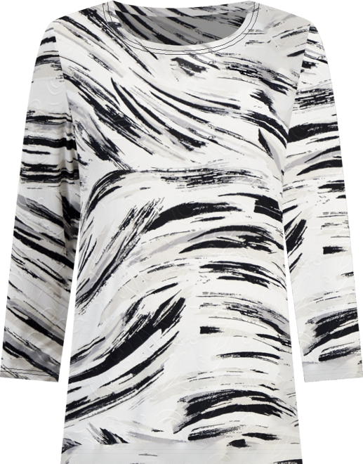 Women's Printed 3/4 Sleeve Jacquard Top, Exclusively at Macy's