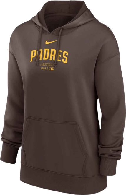 Women's  Brown San Diego Padres Authentic Collection Performance Pullover Hoodie