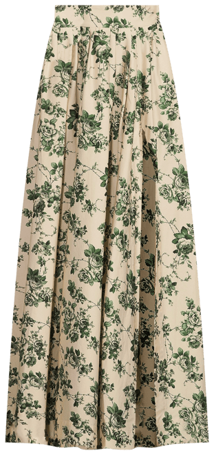 Antonio Melani x The Style Bungalow Georgia Floral Print High Waist Side  Slit A-Line Skirt