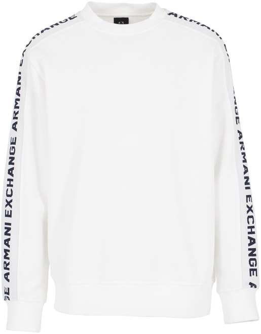 Men's Jacquard Logo Sleeve Crewneck Sweatshirt