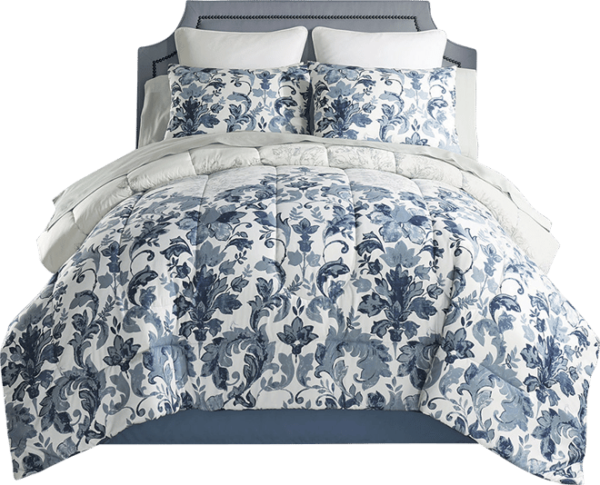 Broadhaven Jensen 8-pc. Floral Reversible Complete Bedding Set