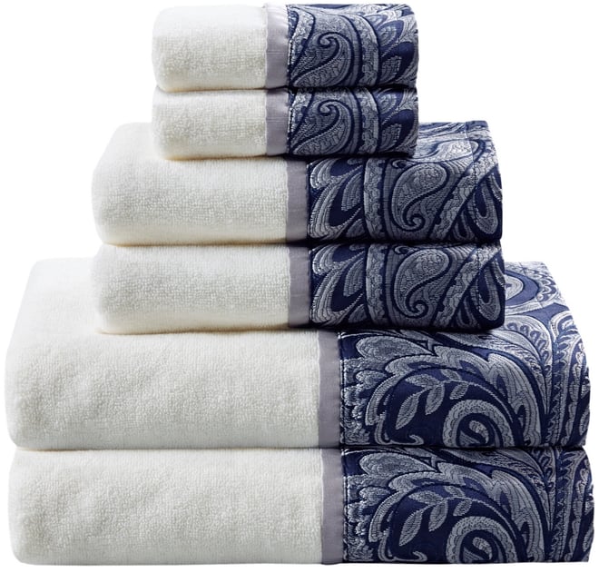 Aubrey 6-Pc Jacquard Bath Towel Set