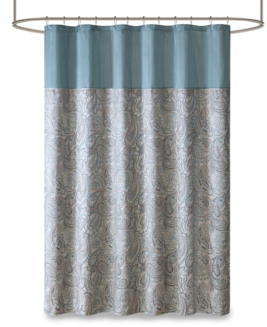 Aubrey Jacquard Beaded Shower Curtain, 72" x 72"