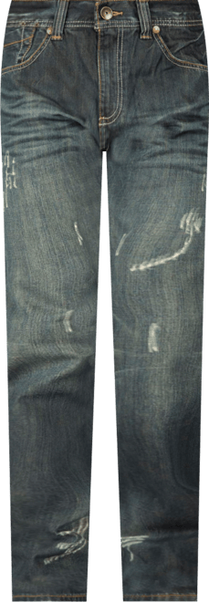 Men's Relaxed Straight Handcrafted Wash Premium Denim Signature Jeans
