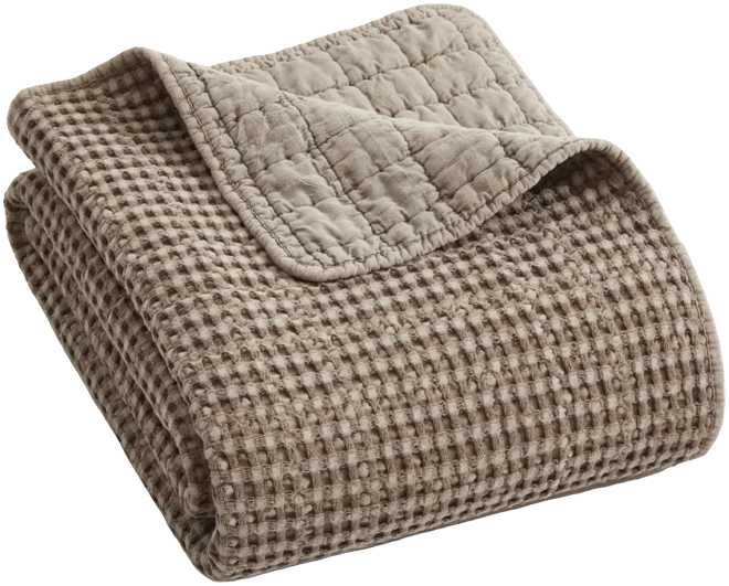Mills Waffle Stitched Quilted Throw, 60" x 50"