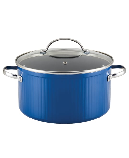 Style Aluminum 6 Quart Nonstick Stock Pot with Lid