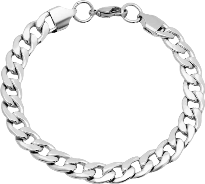 Men's Silver-Tone Cuban Bracelet
