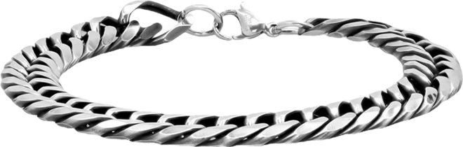 Men's Silver-Tone Cuban Link Chain Bracelet