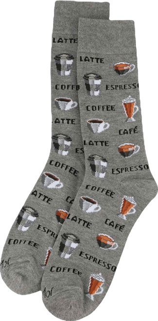 Men's Coffee Time Novelty Crew Socks