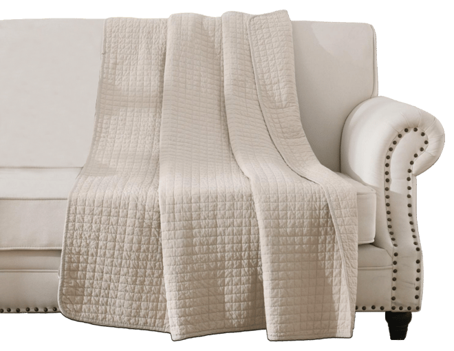 100% Cotton Quilted Throw Blanket 50"x 60"