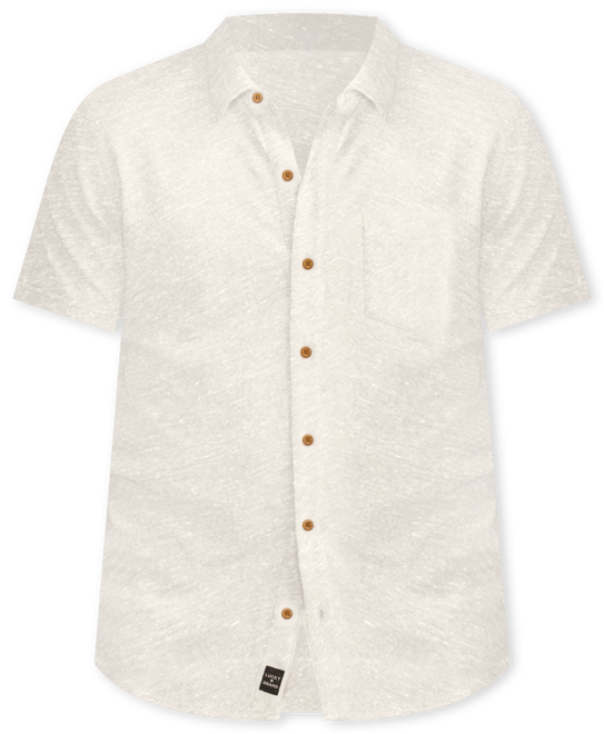 Men's Linen Short Sleeve Button Down Shirt