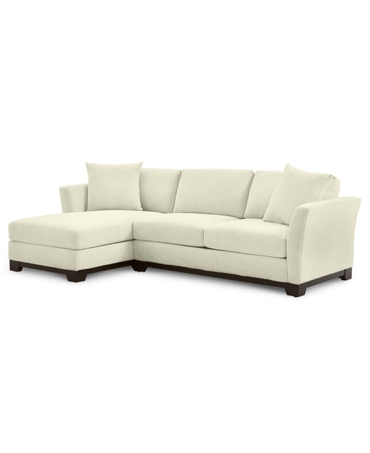 Elliot Ii 107" 2-Pc. Fabric Chaise Sectional Apartment Sofa, Created for Macy's
