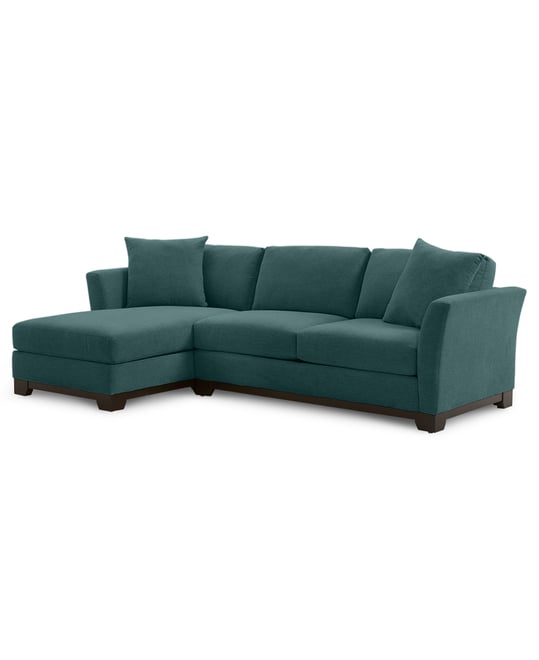 Elliot Ii 107" 2-Pc. Fabric Chaise Sectional Apartment Sofa, Created for Macy's