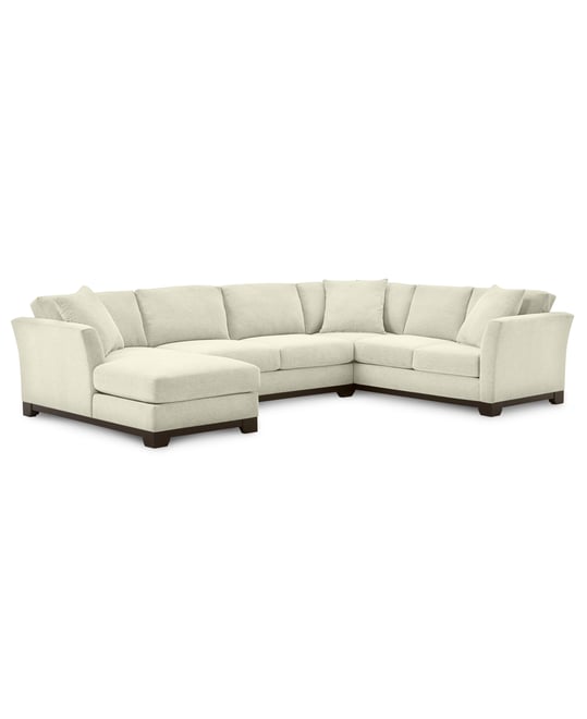 Elliot Ii 138" Fabric 3-Pc. Chaise Sectional, Created for Macy's