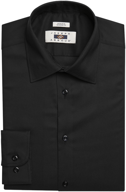Joseph Abboud Modern Fit Solid Dress Shirt, Black Solid | Men's Wearhouse