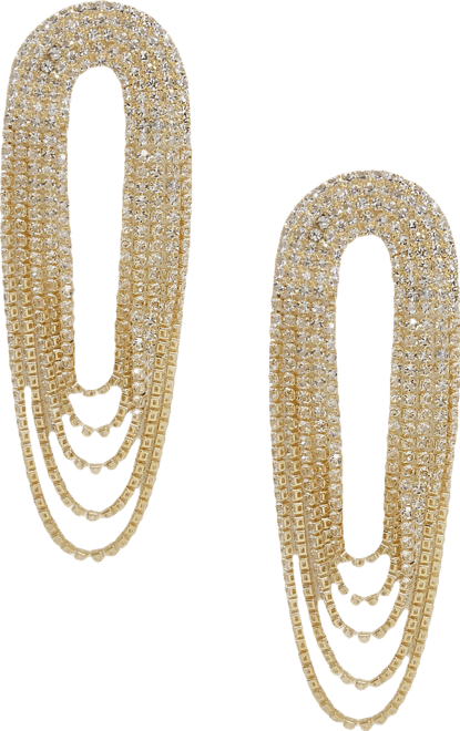 Crystal Drape Fringe Women's Earrings