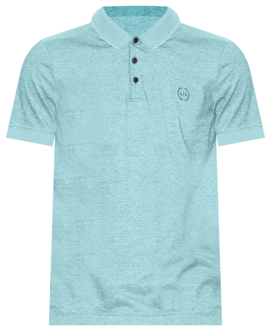 Men's Slim Fit Two-Tone Short-Sleeve Logo Polo Shirt