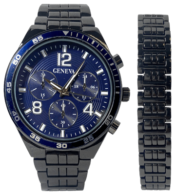 Geneva Mens Black Bracelet Watch Mac7132jc - JCPenney Geneva Mens Black Bracelet Watch Mac7132jc - JCPenney