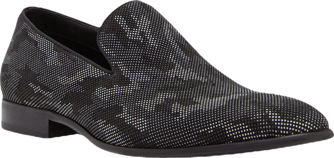 Men's June Camo-Print Smoking Slippers