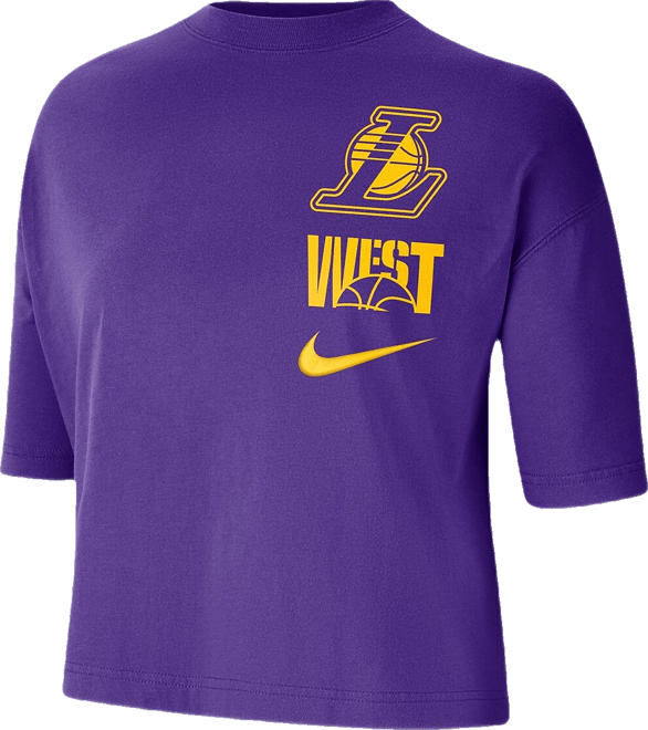 Women's  Purple Los Angeles Lakers Essential Boxy T-shirt