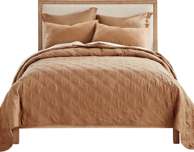 Washed Linen Relaxed Textured Quilt, King/California King