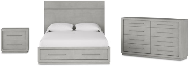 Tivie 3pc Bedroom Set (Full Storage Bed + Dresser + Nightstand), Created for Macy's