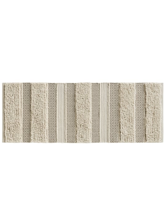 Asher Woven Texture Stripe Bath Rug, 22" x 58"