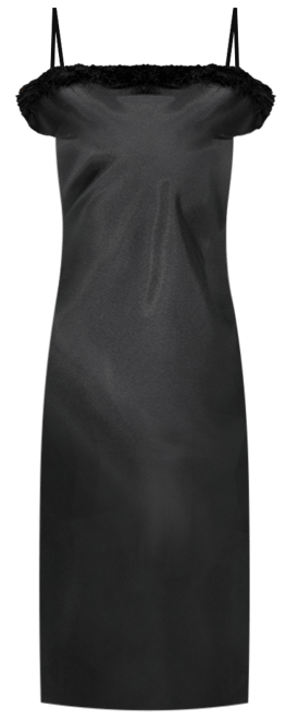 Women's Feather Satin Slip Dress