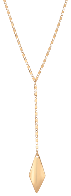 18k Gold Plated Kite Drop Pendant Necklace