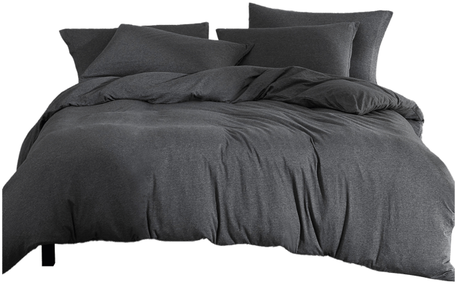 Modern Cotton Melange Tencel Jersey 3 Piece Duvet Cover Set, King