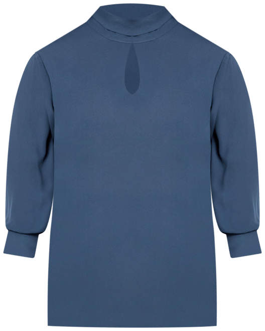 Plus Size Neck Tie Tunic Top