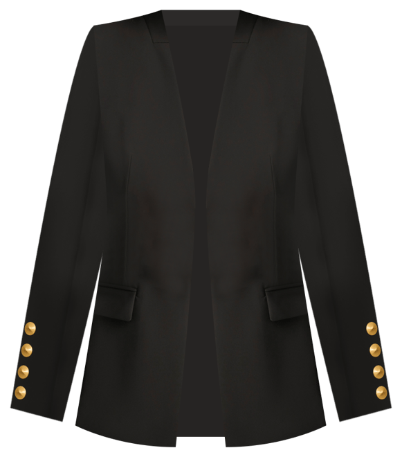 Women's Button Sleeve Blazer, Regular & Petite