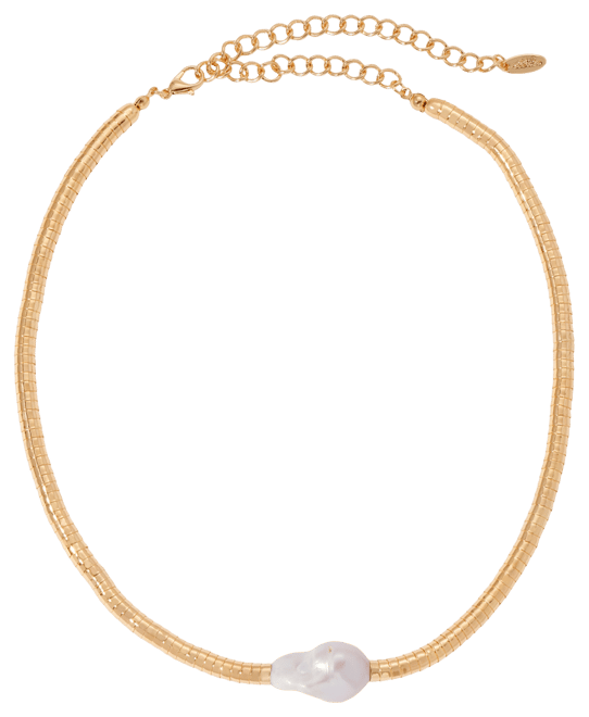 Liquid 18K Gold-Plated and Cultured Freshwater Pearl Choker