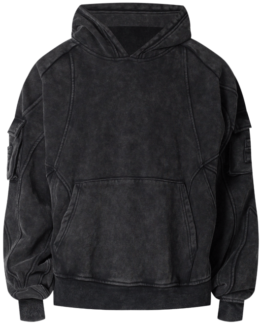 Cargo Pocket Hoodie - Charcoal Grey | mnml