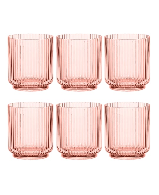 Mesa Double Old Fashioned Cobalt Glasses, Set of 6